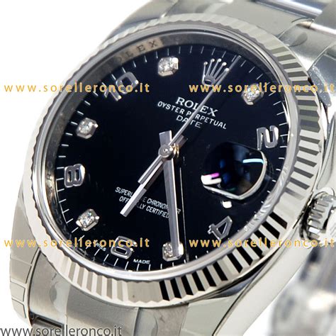 orologio rolex 115234 con diamanti foto